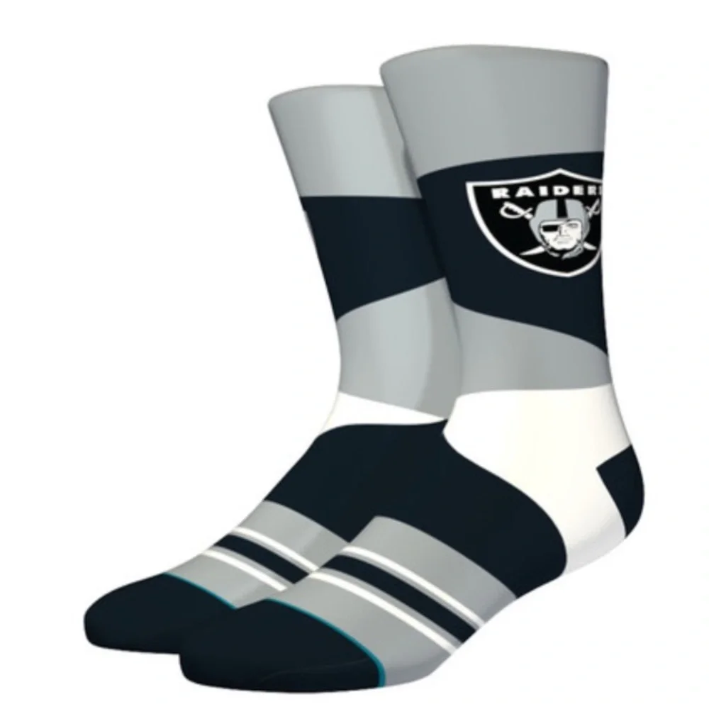 NWT Stance Raiders Retro Socks Black NFL Football Men’s Medium 6-8.5